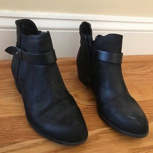Black low heel Booties